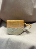 Grand mug orange  anse cœur