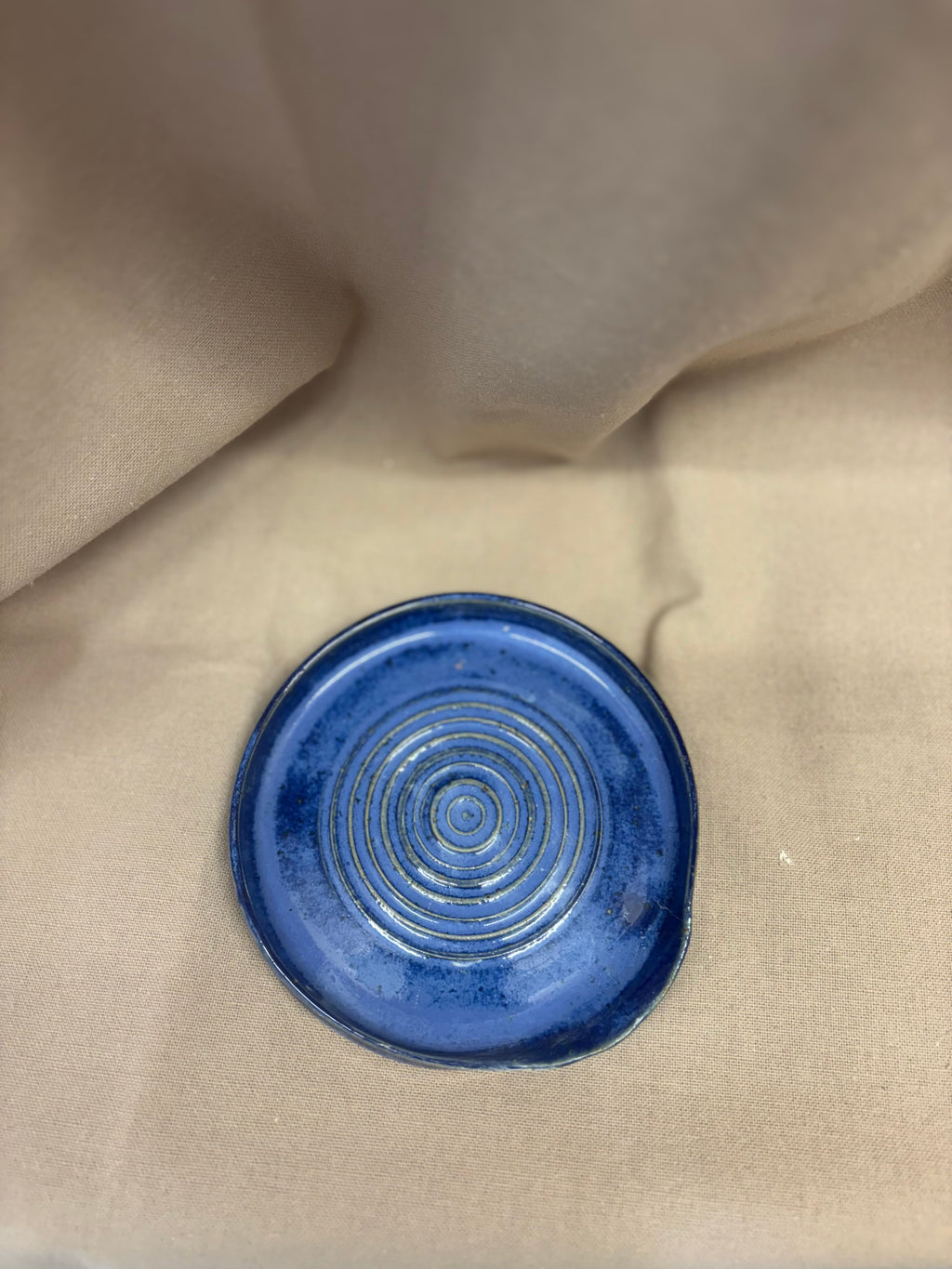 Repose cuillère bleu