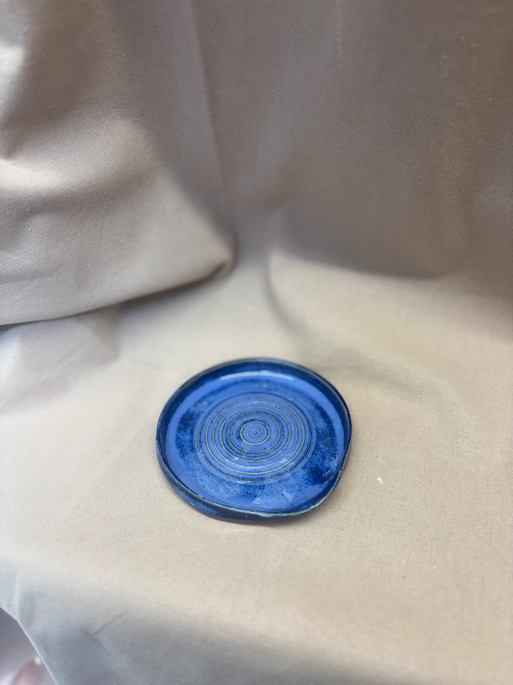 Repose cuillère bleu