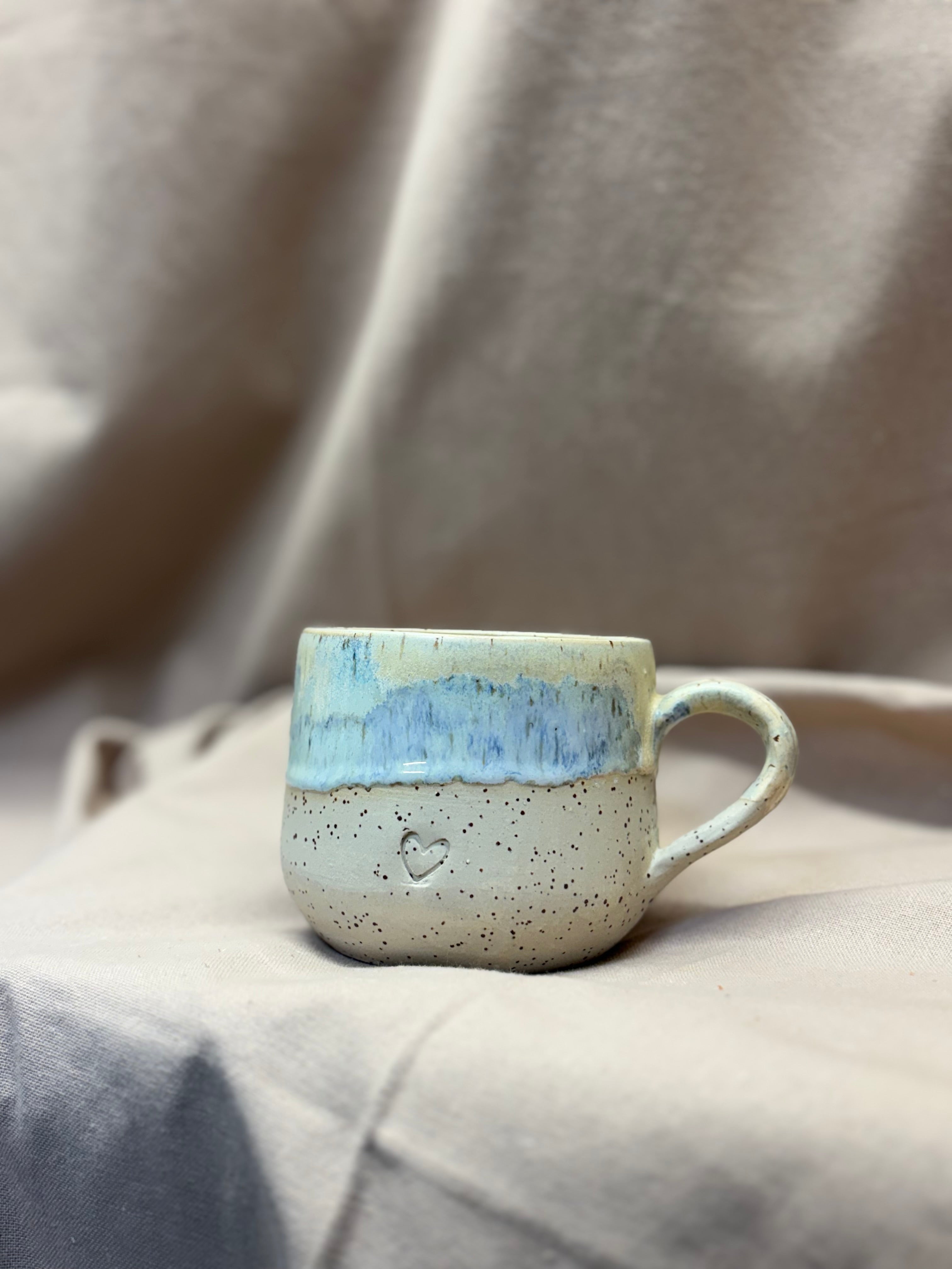 Grand mug gris bleuté