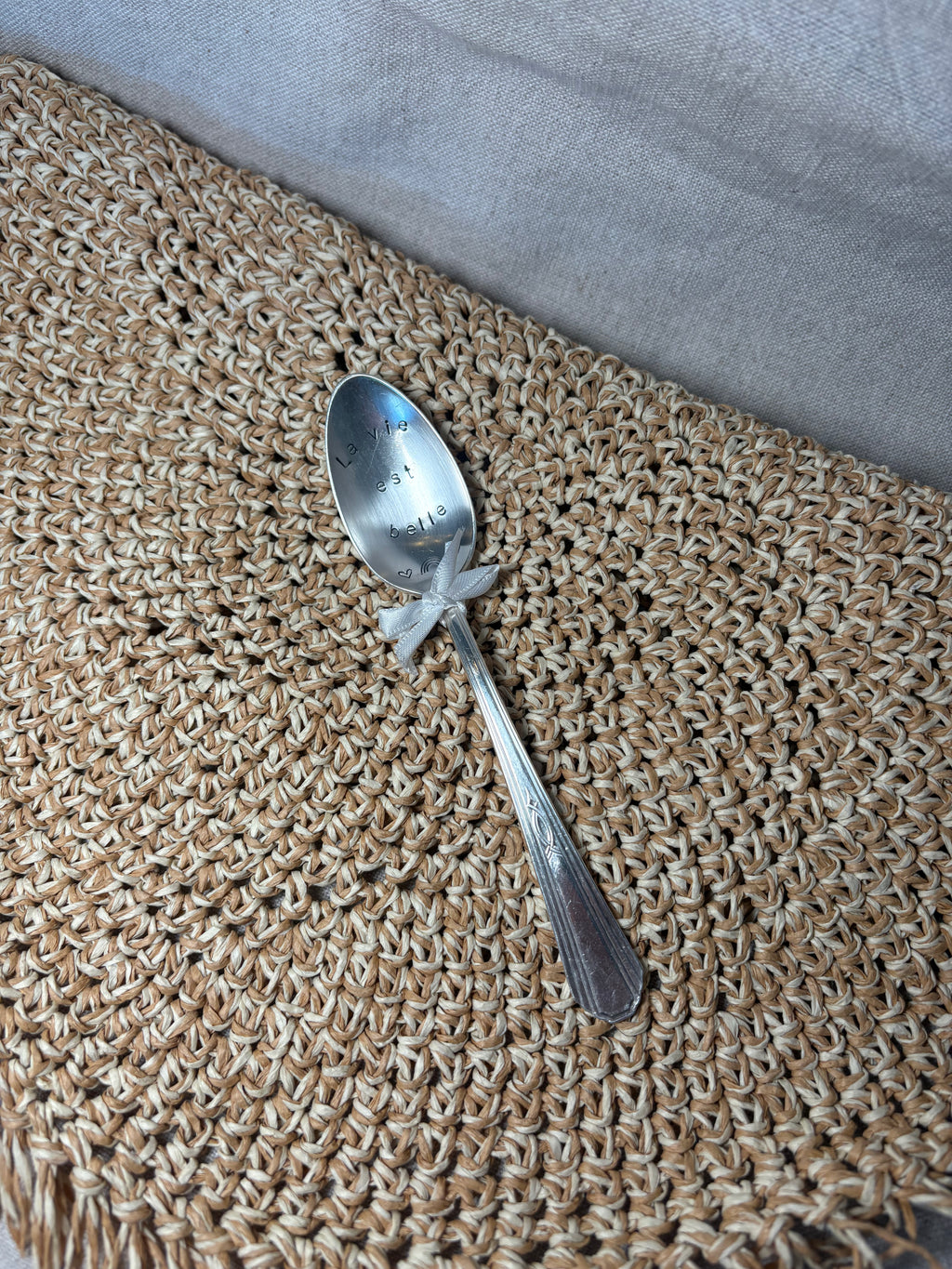 Cuillère un café et un bisou