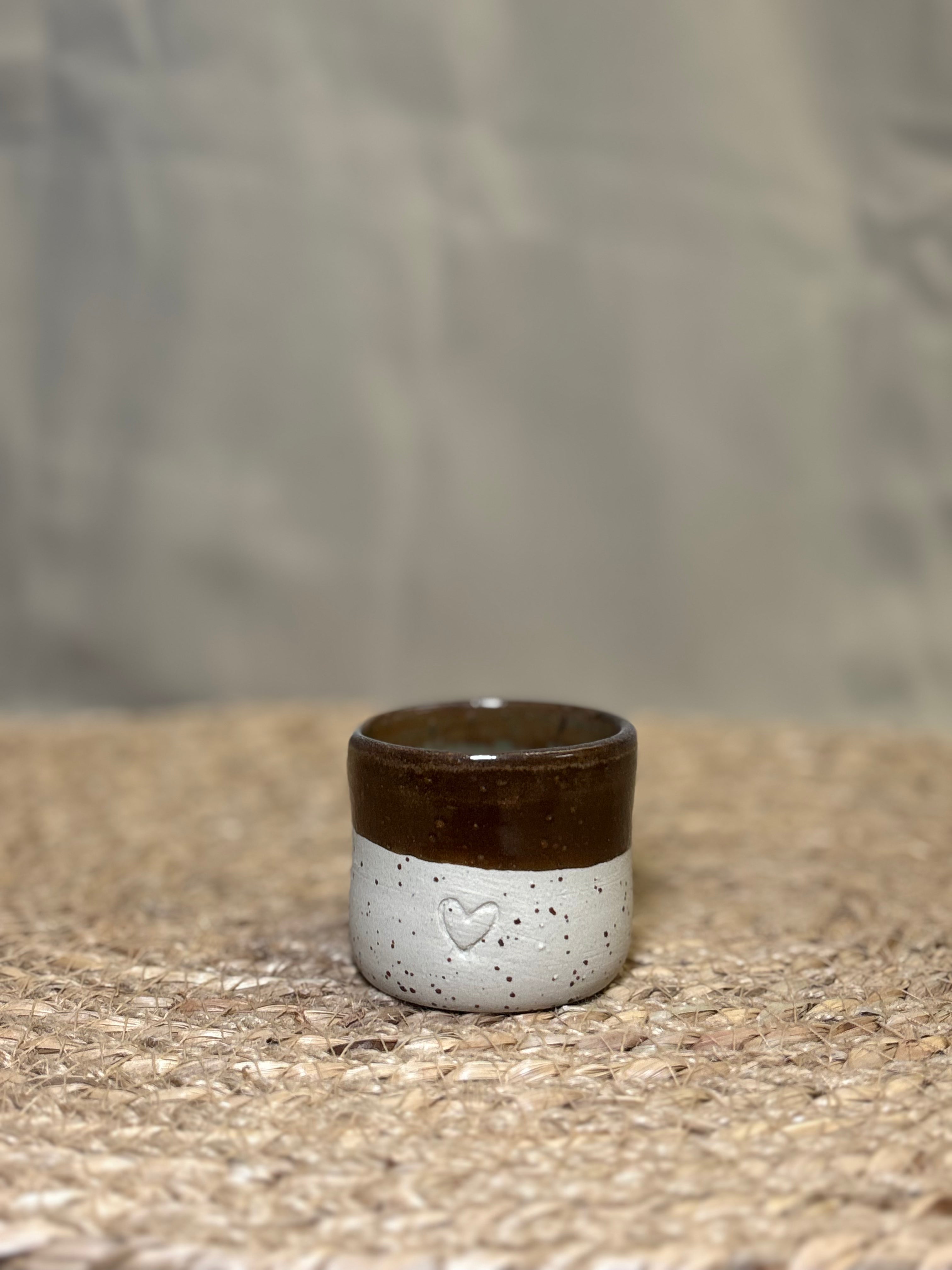 Tasse espresso signature Kaki & Marron