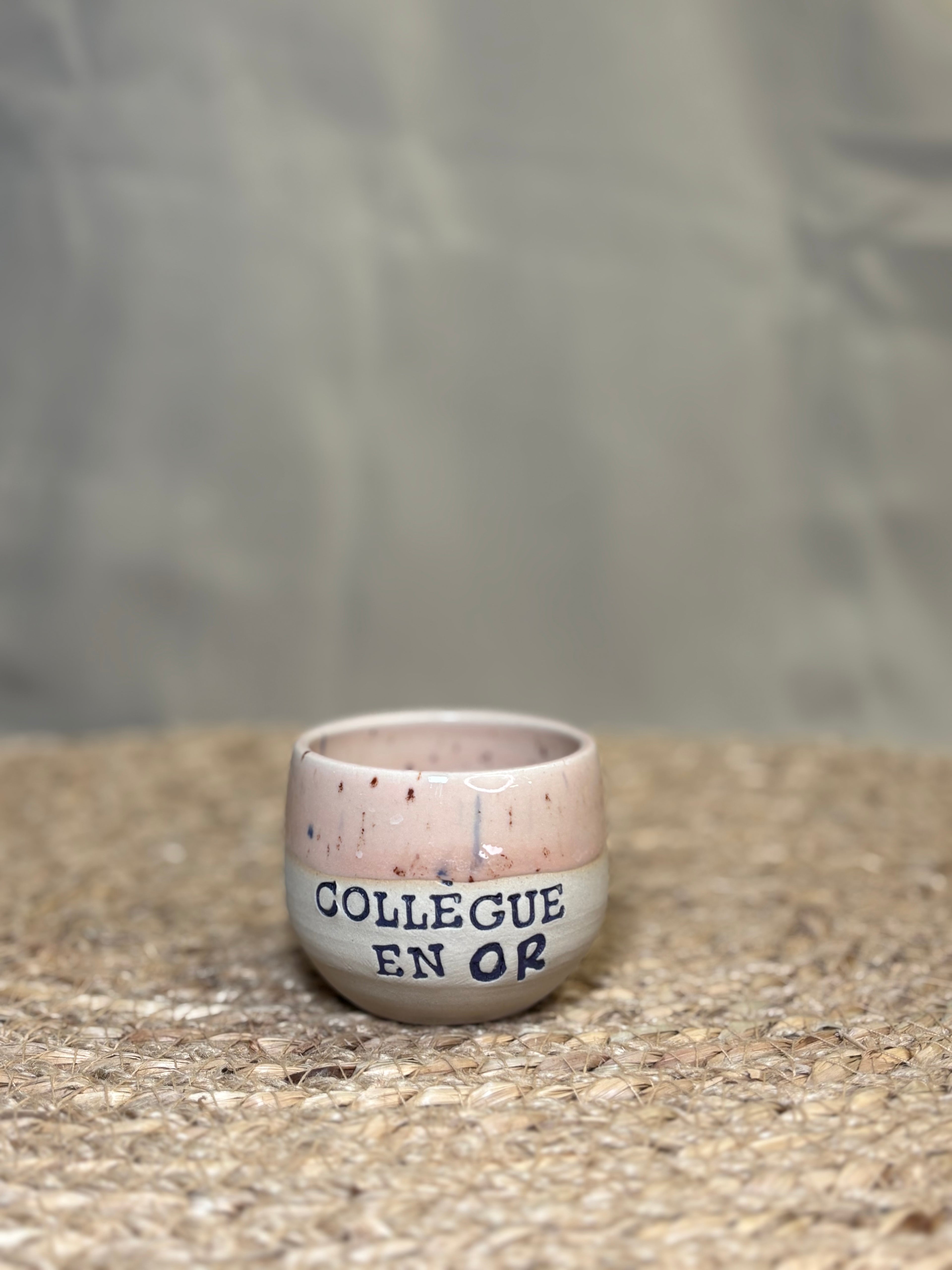 Tasse espresso - Collègue en or rose