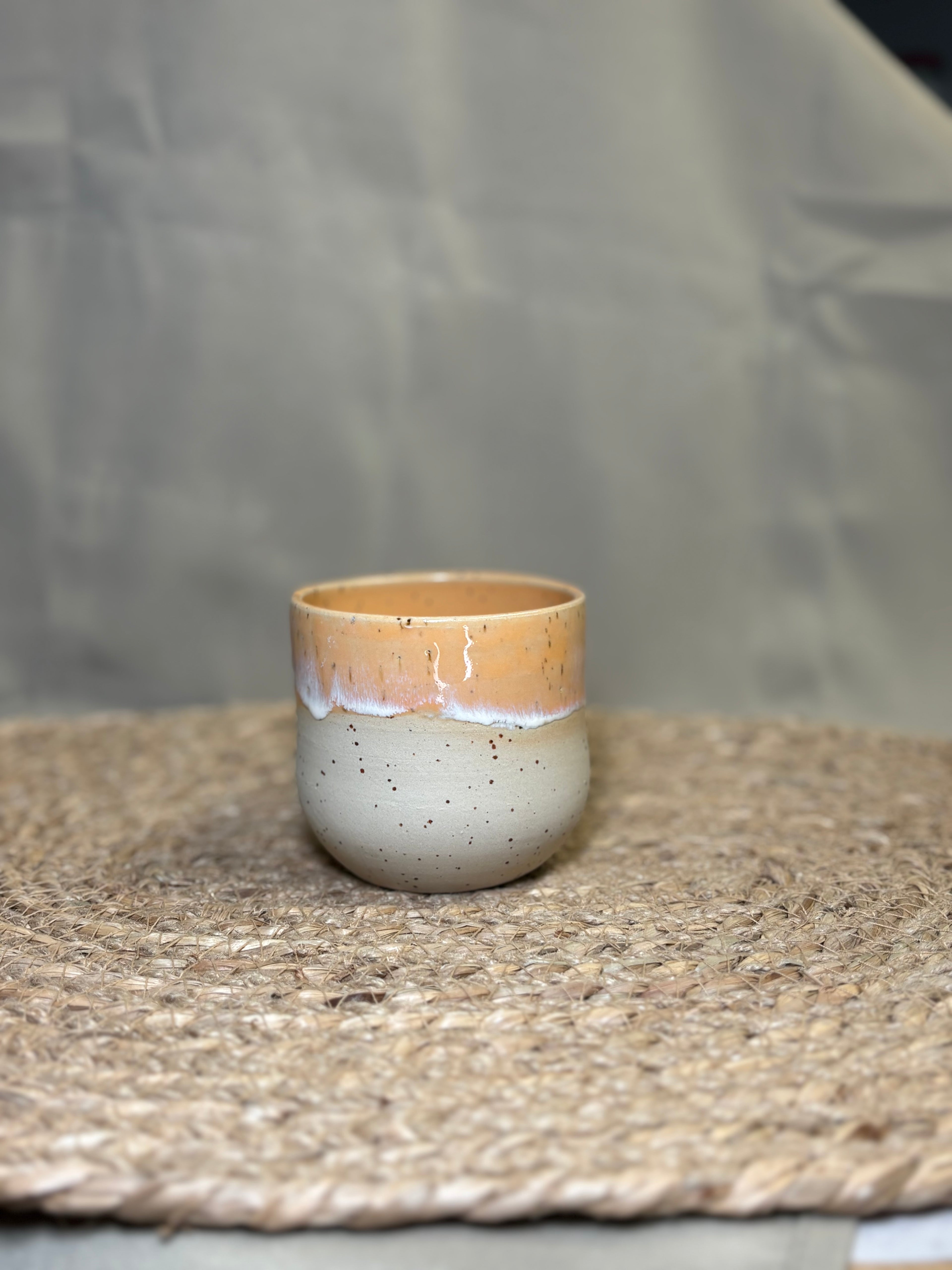 Tasse à café orange mandarine