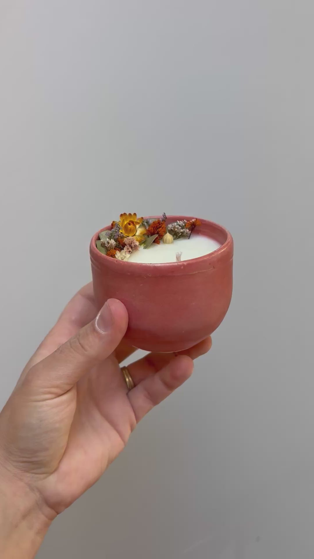Tasse bougie rose mat